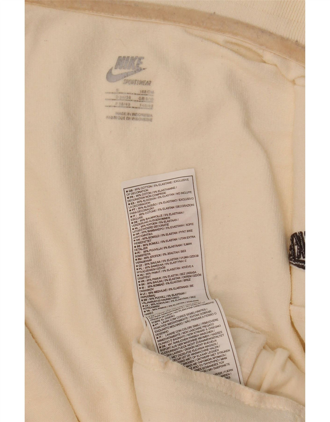 Nike Veste de survêtement pour femme UK 8/10 Petit coton blanc