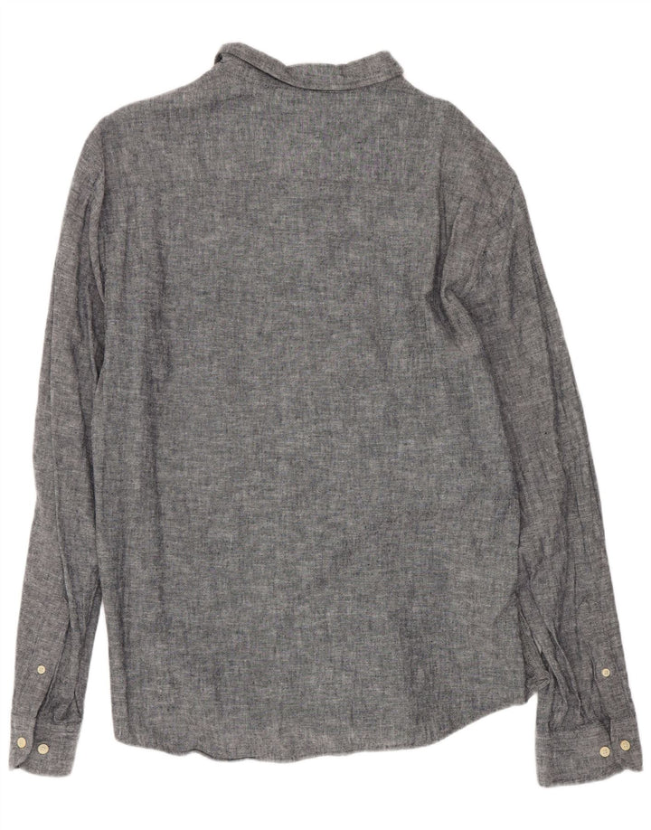 Chemise Homme Nautica XL Lin Gris Moucheté