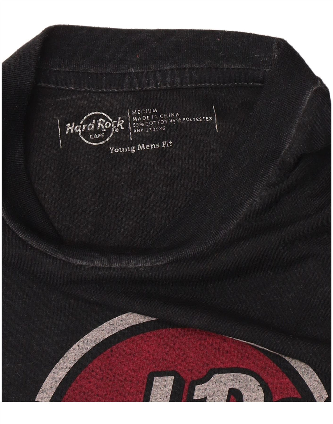 Hard Rock Cafe Amsterdam T-shirt graphique pour homme en coton noir moyen