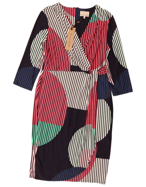 Phase Eight Robe fourreau pour femme UK 16 Large Multicolore Géométrique