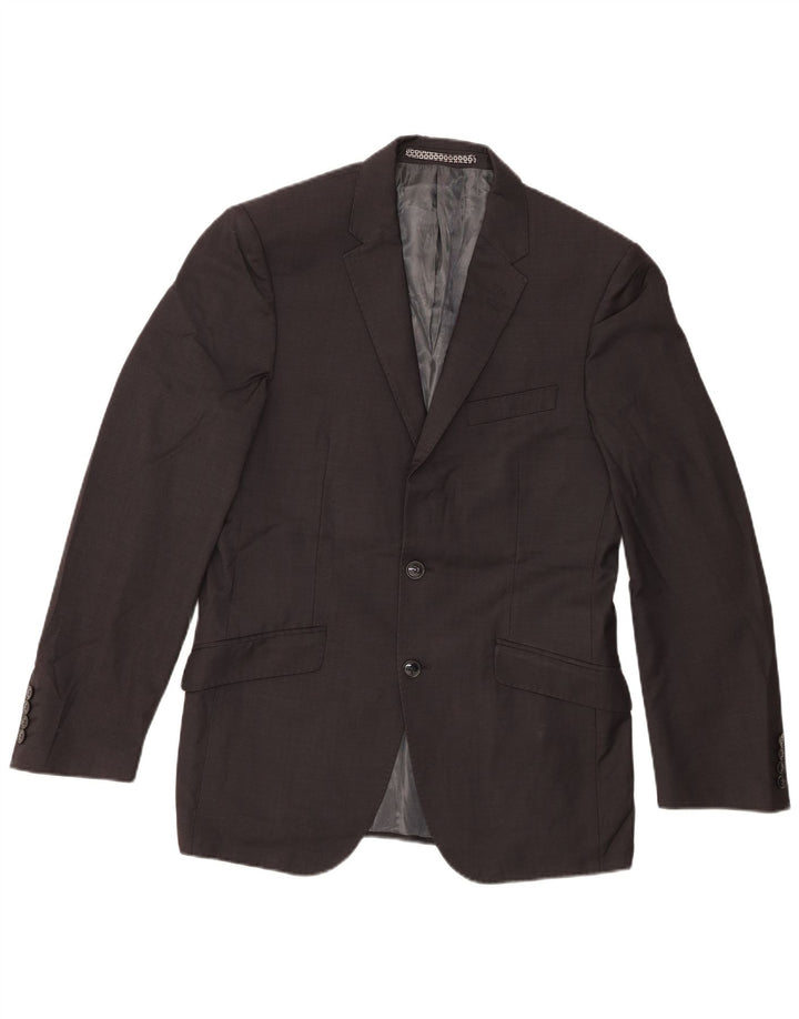 Marks & Spencer Veste blazer à 2 boutons pour homme UK 38 Gris moyen Laine vierge