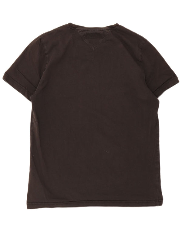 Tommy Hilfiger Mens Graphic T-Shirt Top Medium Black Cotton