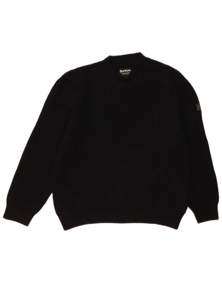 Barbour Pull à col roulé pour femme en laine noire moyenne