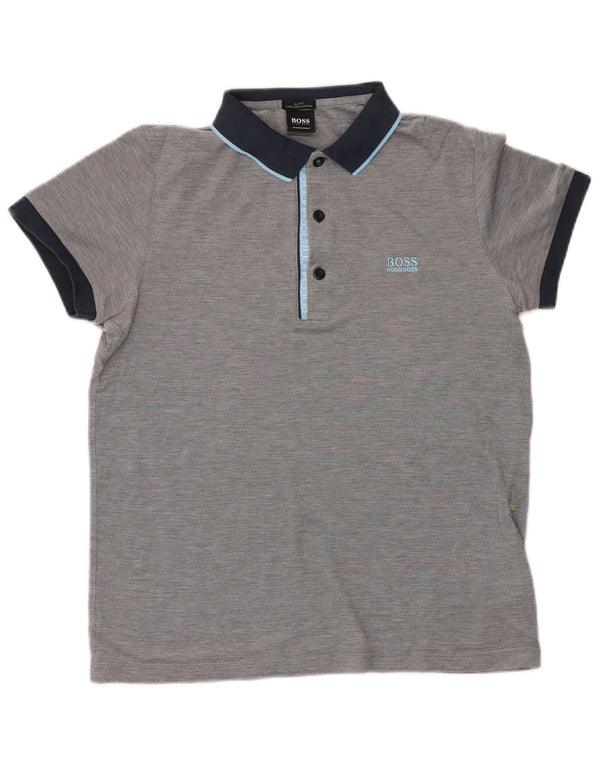 Hugo Boss Polo Homme Gris Moyen Colourblock Coton