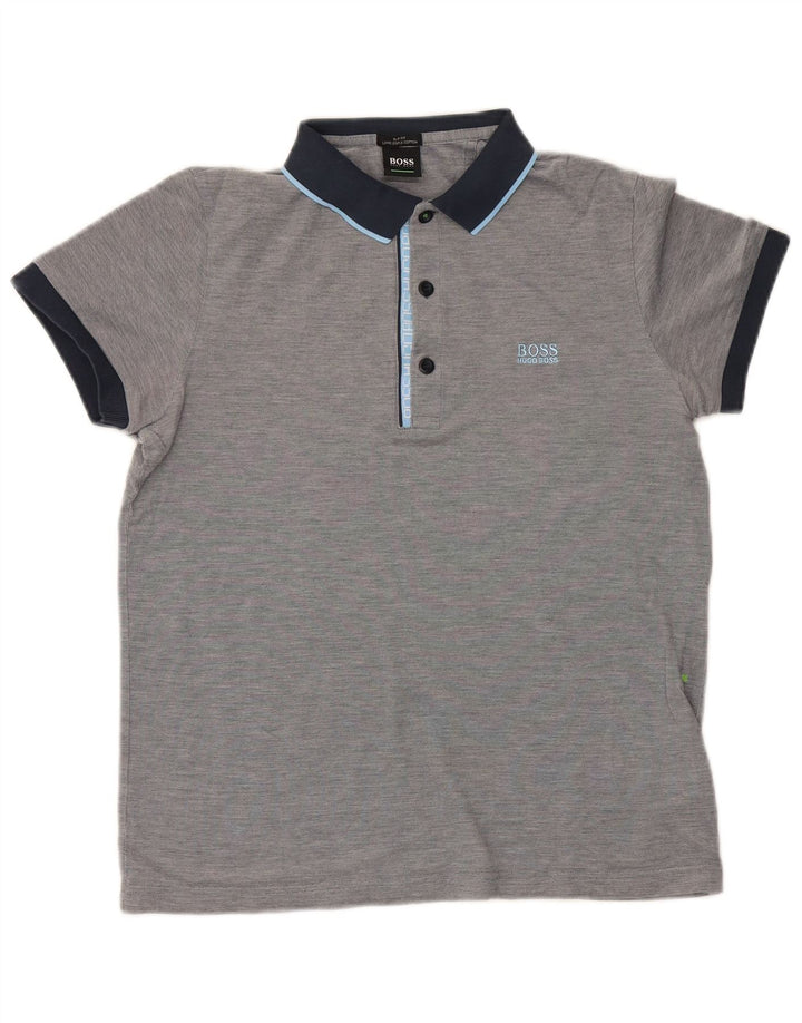 Hugo Boss Polo Homme Gris Moyen Colourblock Coton
