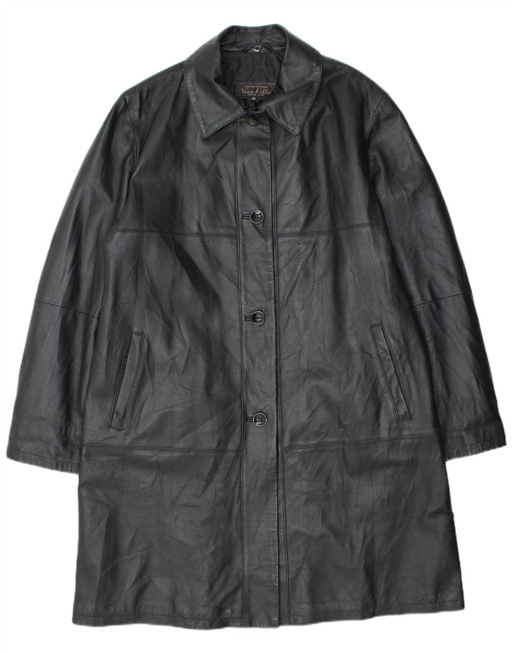 Manteau en cuir femme vintage IT 48 XL Cuir noir