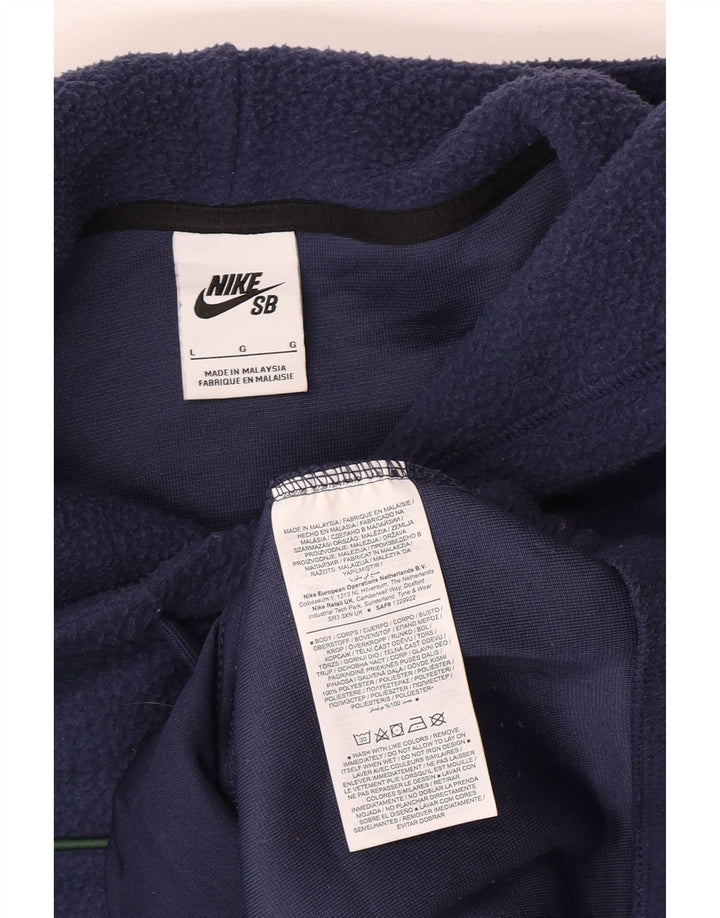 Nike Pull à capuche en polaire pour homme Taille L Bleu marine Polyester