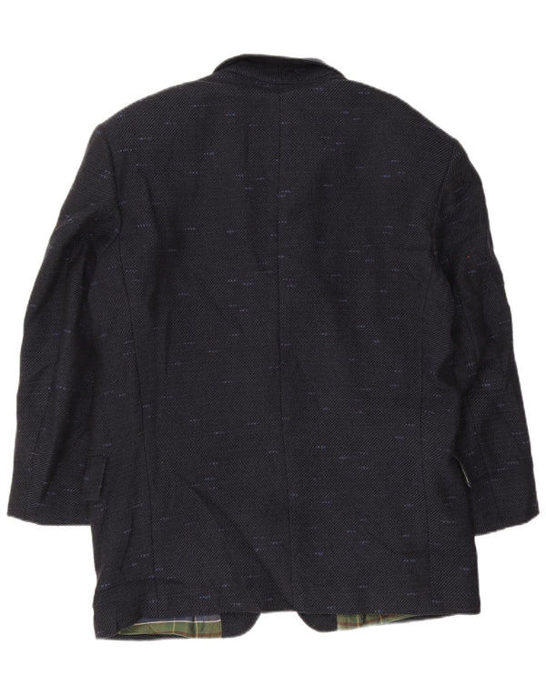 RED'S Veste Blazer 4 Boutons pour Homme UK 40 Large Bleu Marine Moucheté