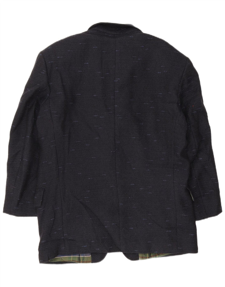 RED'S Veste Blazer 4 Boutons pour Homme UK 40 Large Bleu Marine Moucheté