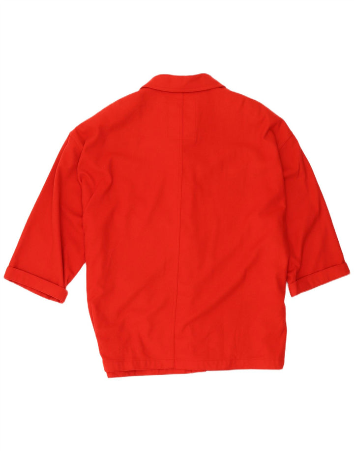 Marina Sport Veste Shacket à manches 3/4 pour femme Taille 21 Rouge moyen