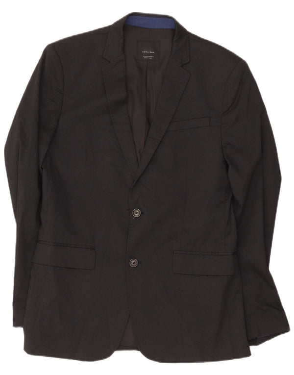 Zara Veste blazer à 2 boutons pour homme EU 50 en viscose à fines rayures noires
