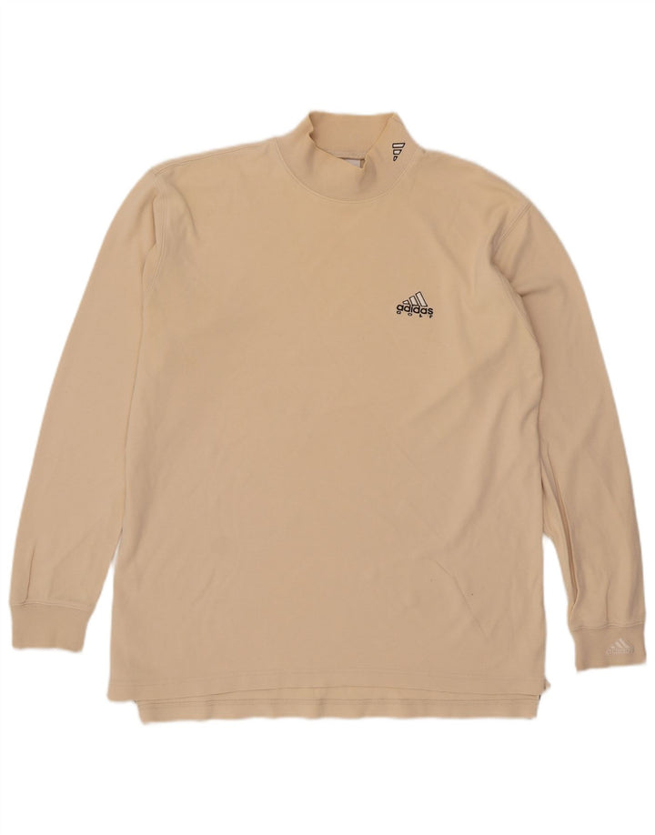 Adidas Haut à manches longues pour homme UK 38/40 Coton beige moyen