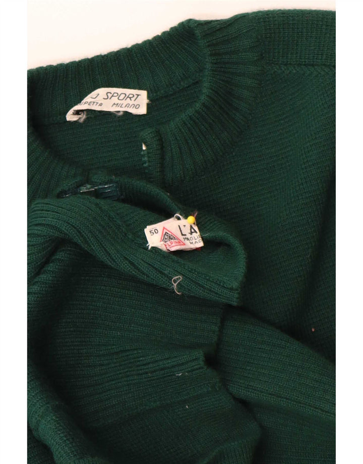 L'ALPINA Pull Cardigan Homme IT 50 Vert Moyen