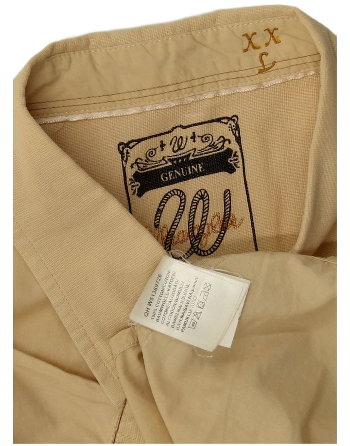 WRANGLER Chemise à Manches Courtes Homme 2XL Coton Beige