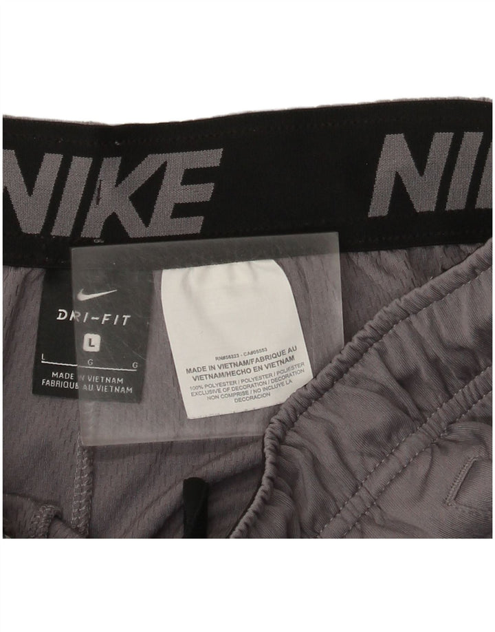 Nike Short de sport Dri Fit Graphic pour homme, grand, gris, polyester