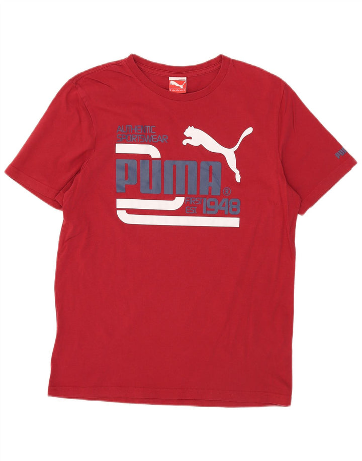 Puma T-Shirt Graphic Homme Rouge Moyen Coton