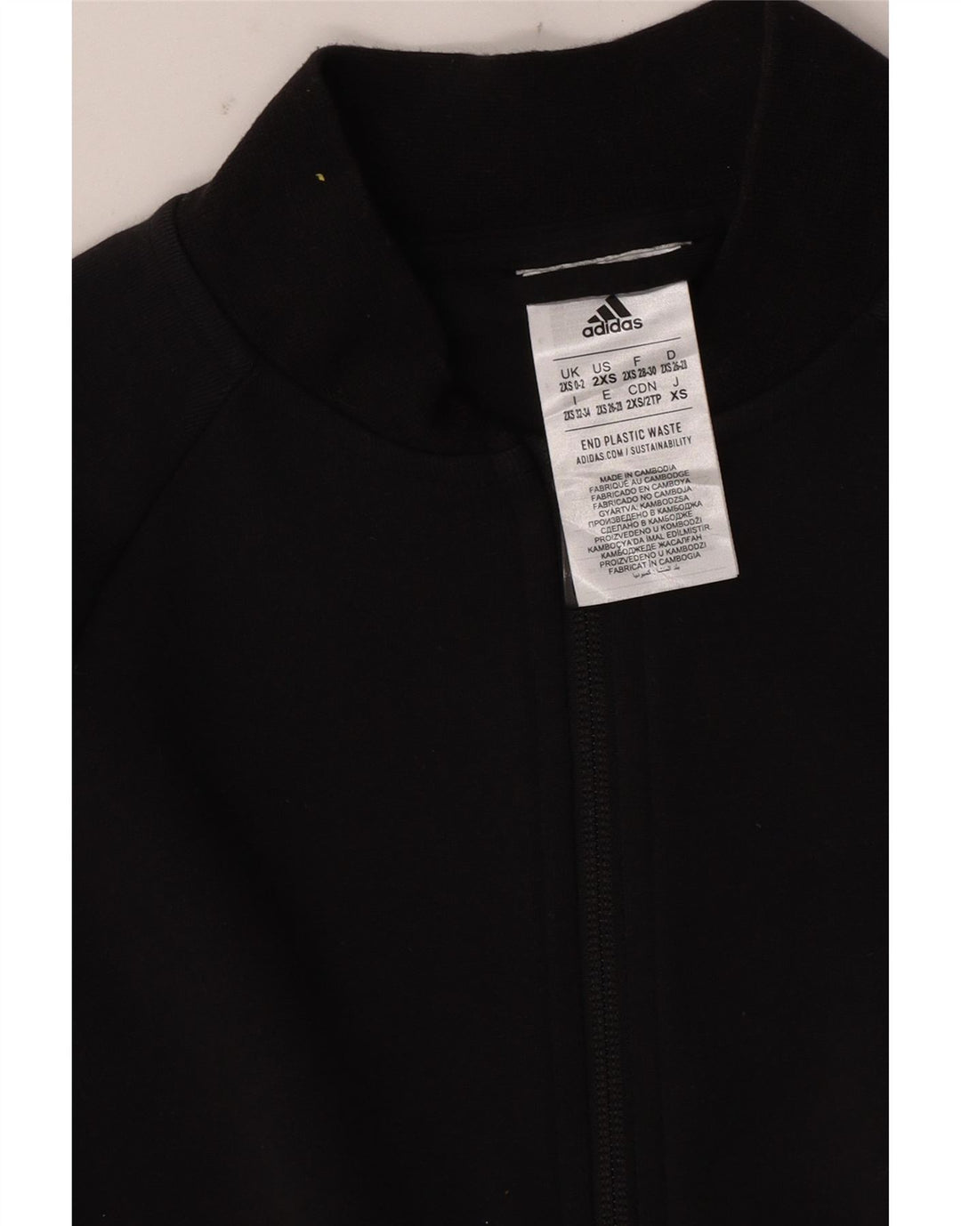 Adidas Veste de survêtement surdimensionnée graphique pour femme UK 0/2 2XS Noir