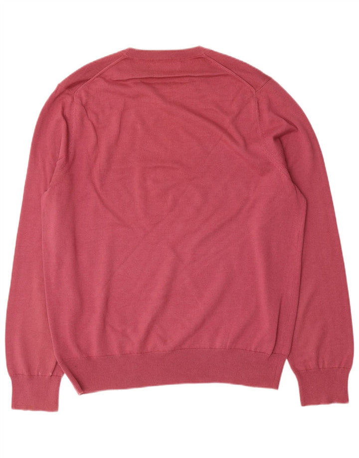 Marks & Spencer Pull à col rond pour homme en coton rouge Taille L