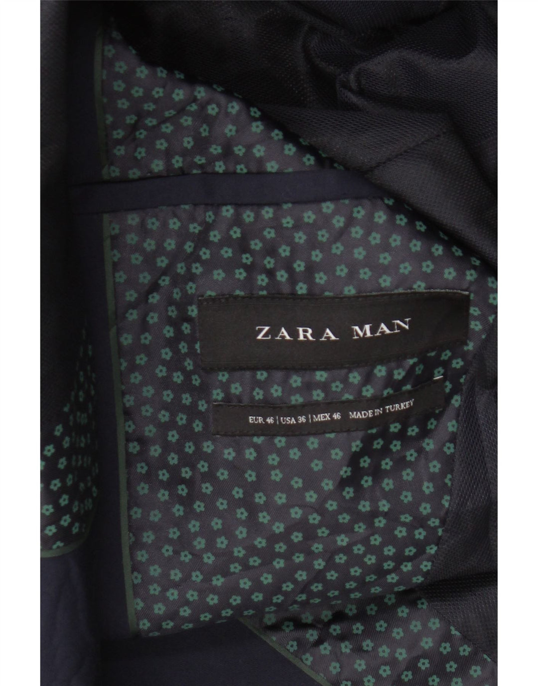 Zara Veste Blazer 2 Boutons Homme EU 46 Petit Bleu Marine
