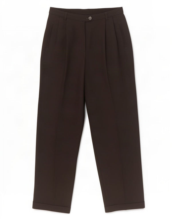 Marks & Spencer Pantalon de costume taille haute pour femme UK 14 Large W28 L31 Noir