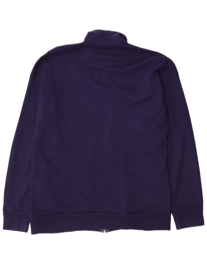 vintage Mens Survêtement Top Veste Grand Bleu Marine Colourblock