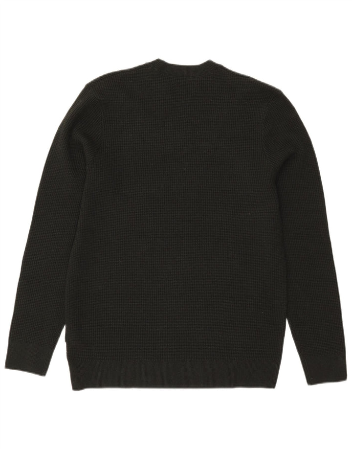 Marks & Spencer Pull à col rond pour homme Petit Kaki Polyester
