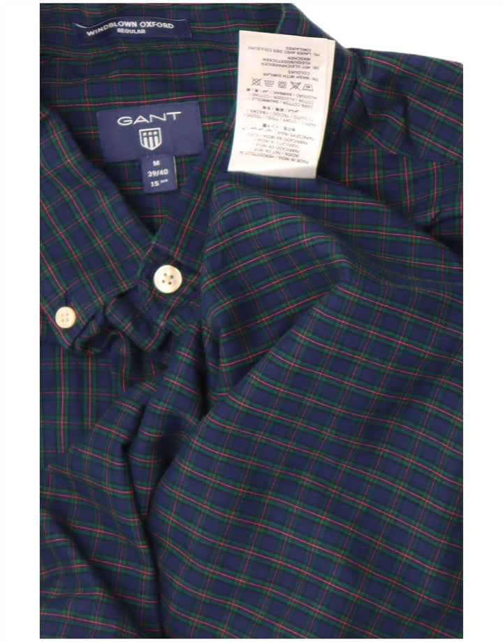Gant Chemise coupe régulière pour homme Taille 39/40 15 3/4 Bleu marine moyen Vichy