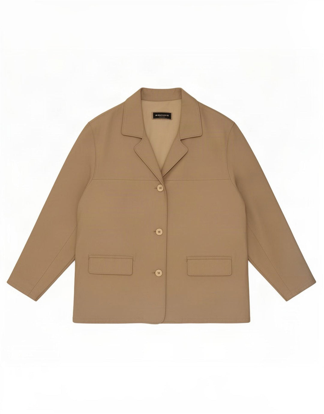 Equipe Veste en cuir coupe ample pour femme IT 42 Beige moyen