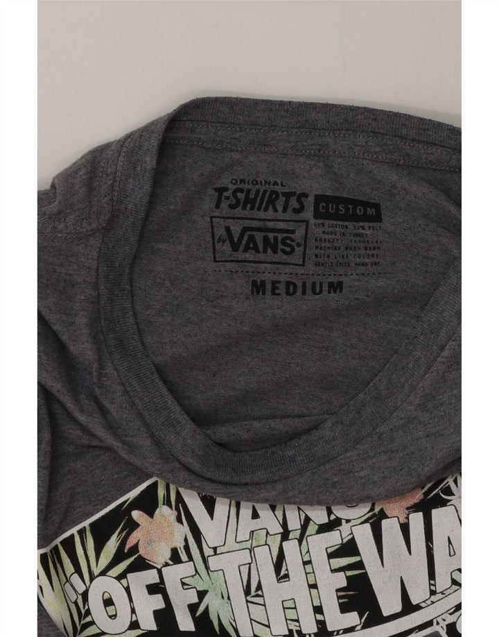Vans T-Shirt Graphique Homme Gris Moyen Moucheté Coton