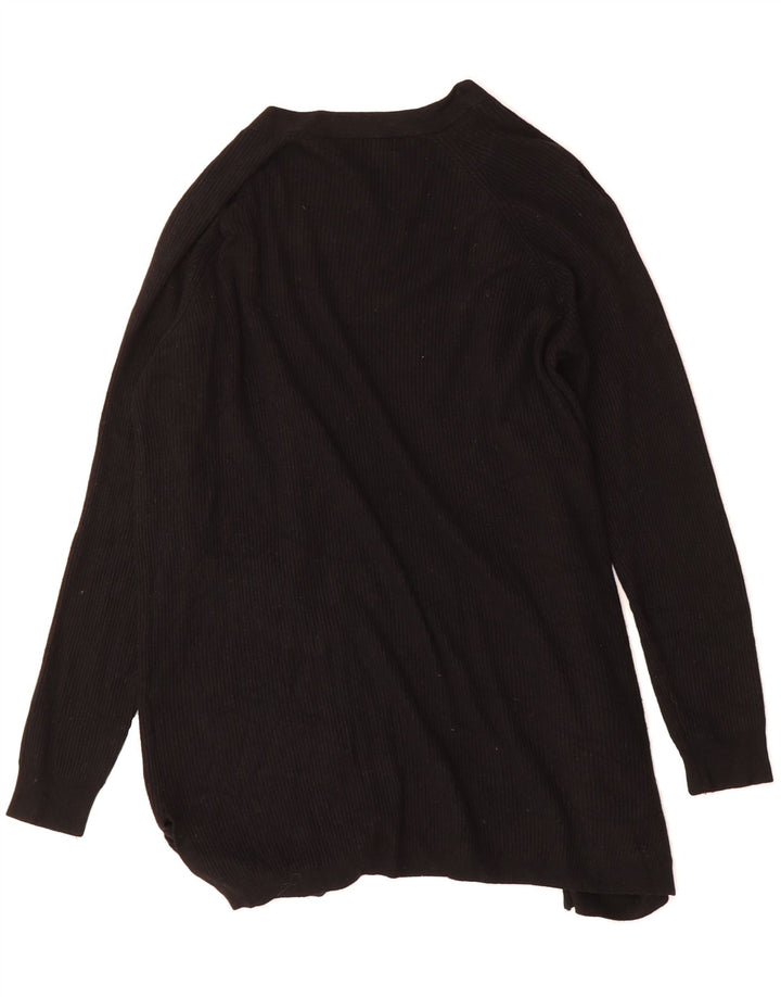 MARKS & SPENCER Womens Oversized Open Cardigan Sweater UK 10 Small Black Vintage Marks & Spencer and Second-Hand Marks & Spencer from Messina Hembry 
