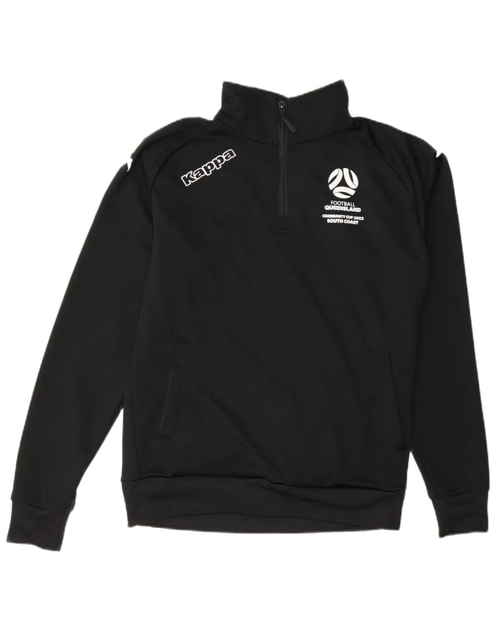 Kappa Homme Graphique Pull Survêtement Top Veste Noir Moyen Polyester