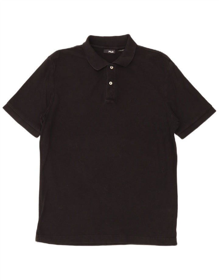 FILA Polo Homme Noir Moyen Coton
