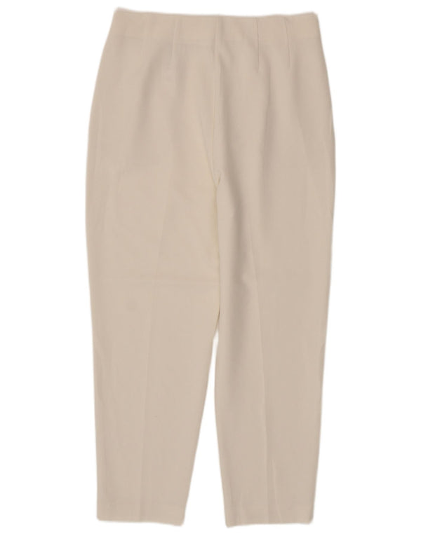 Marks & Spencer Pantalon court slim pour femme UK 12 Medium W30 L26 Blanc cassé