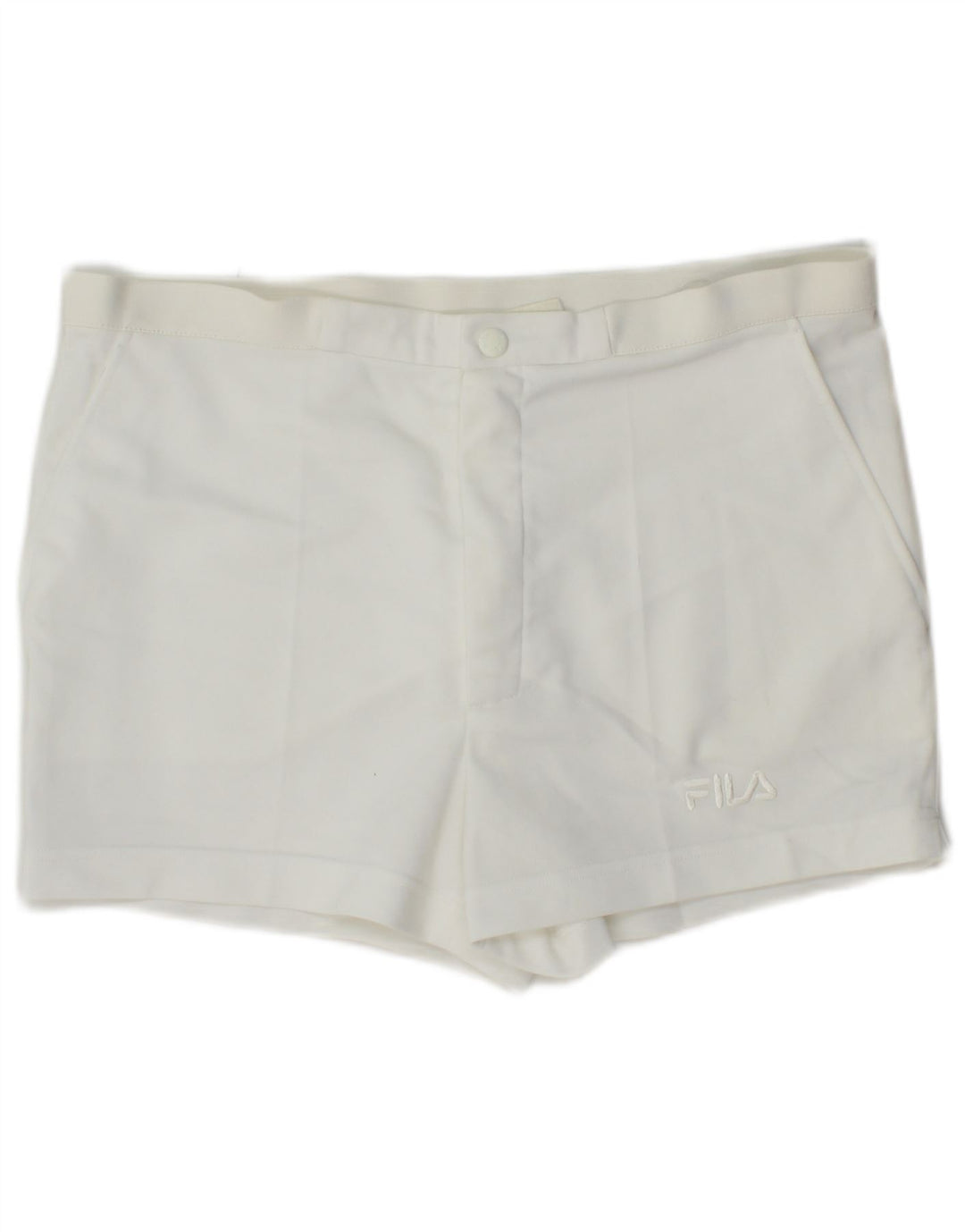 FILA Short Chino Homme IT 50 Large W34 Blanc Polyester