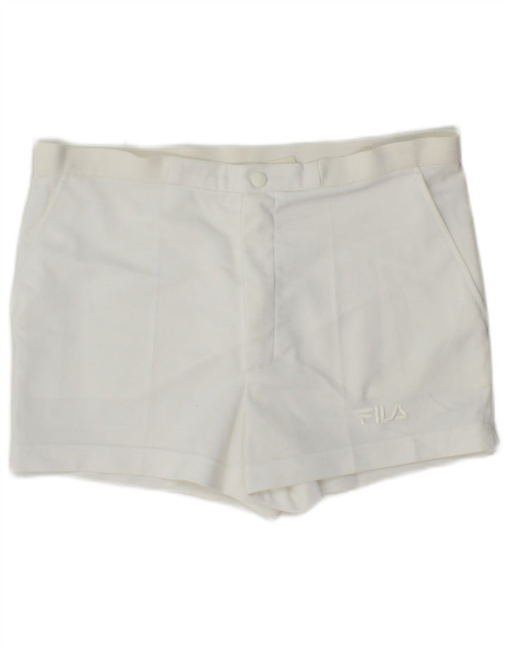 FILA Short Chino Homme IT 50 Large W34 Blanc Polyester