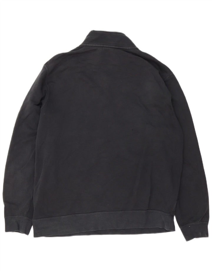 Nike Sweat-shirt à col zippé pour homme Grand coton noir