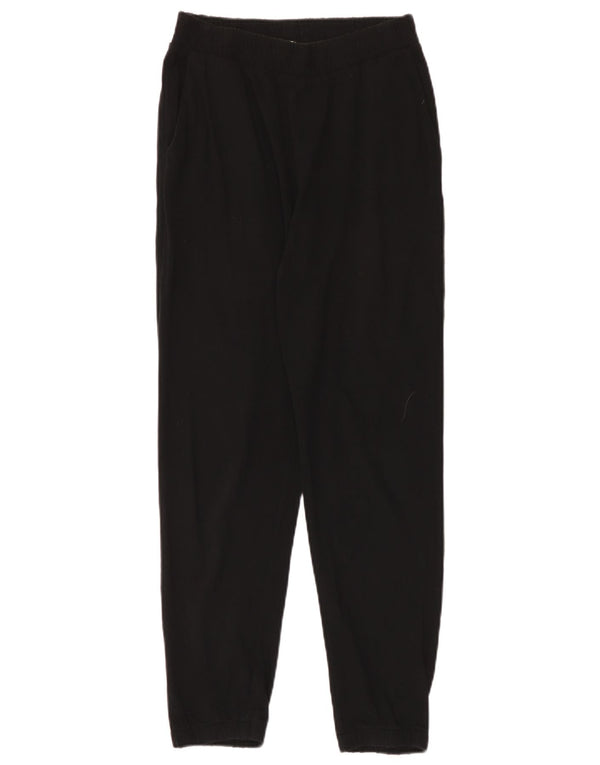 Zara Pantalon de survêtement pour femme Joggers UK 8 Small Noir Coton