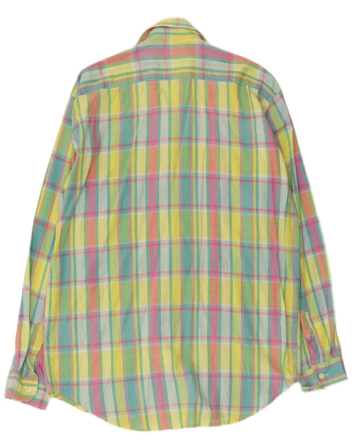Borsalino Chemise Medium Carreaux Multicolores Coton Homme