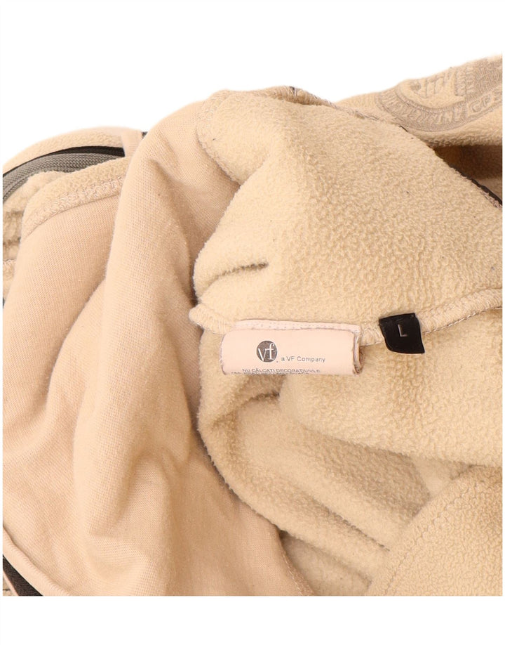 NAPAPIJRI Veste polaire pour femme UK 14 Large Beige Colourblock Polyester