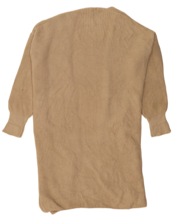 Topshop Cardigan ouvert surdimensionné pour femme UK 14 Beige moyen