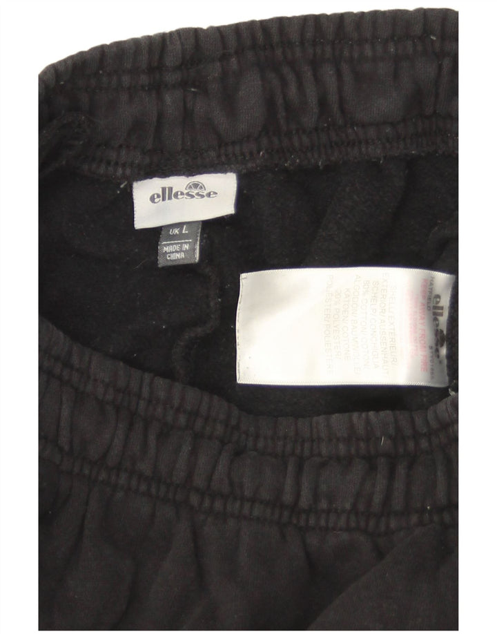 Ellesse Pantalon de survêtement pour homme Pantalon de jogging Large Noir Coton