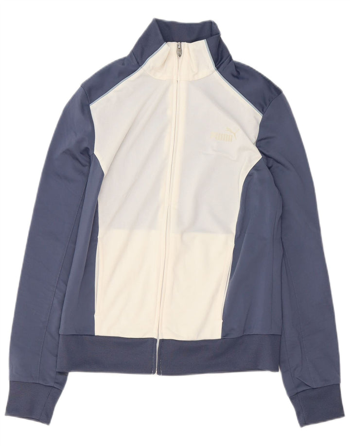 Puma Veste de survêtement pour femme UK 12 Bleu marine moyen Colourblock