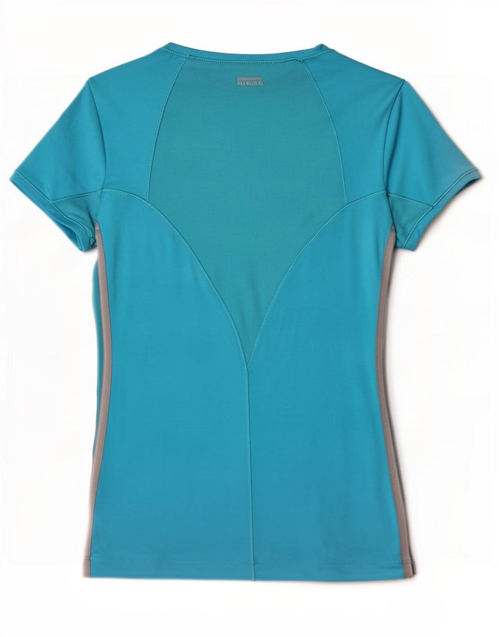 Adidas Femmes Climacool T-Shirt Top UK 10 Petit Bleu Polyester