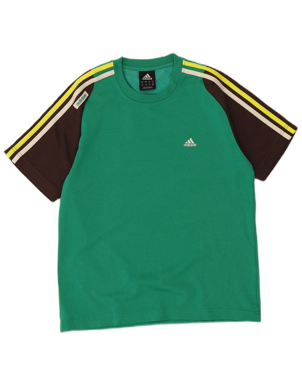 Adidas T-Shirt Homme Vert Moyen Colourblock Coton