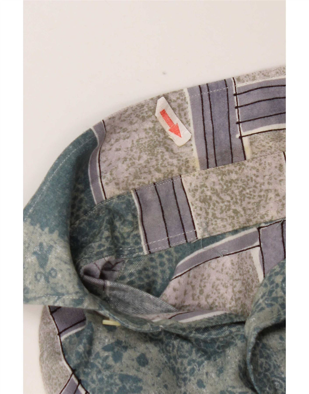 Fitzroy Chemise Homme Large Vert Patchwork Viscose