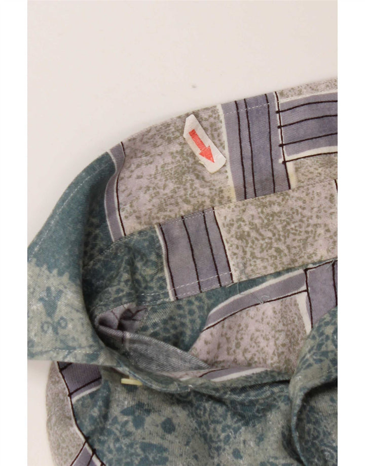 Fitzroy Chemise Homme Large Vert Patchwork Viscose