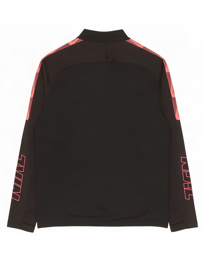 Haut de survêtement Nike Dri Fit Zip Neck pour homme, color block, noir moyen