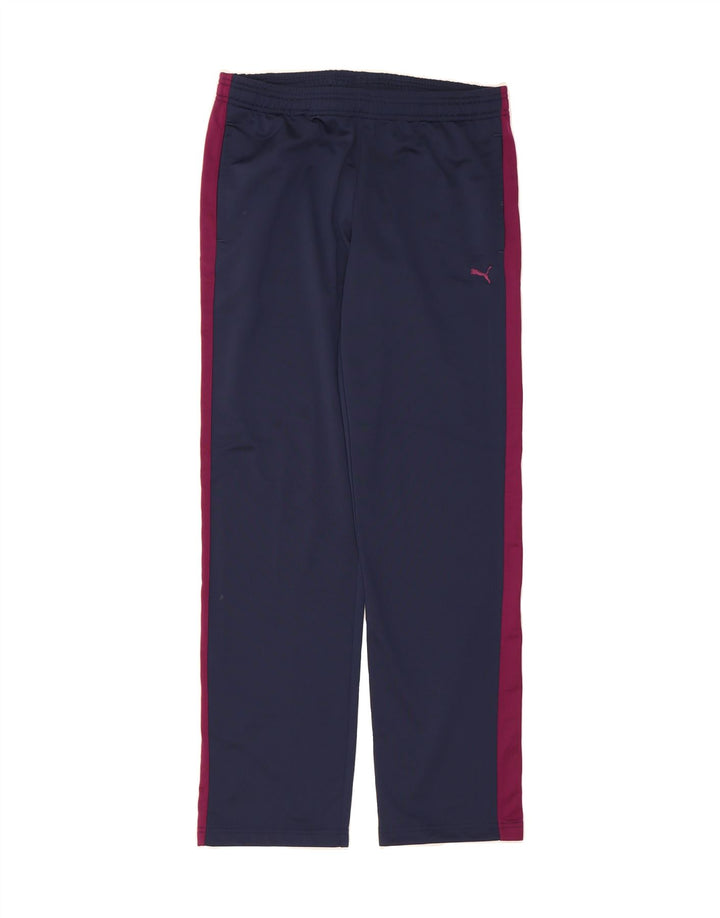 PUMA Womens Tracksuit Trousers UK 12 Medium  Navy Blue Colourblock Vintage Puma and Second-Hand Puma from Messina Hembry 