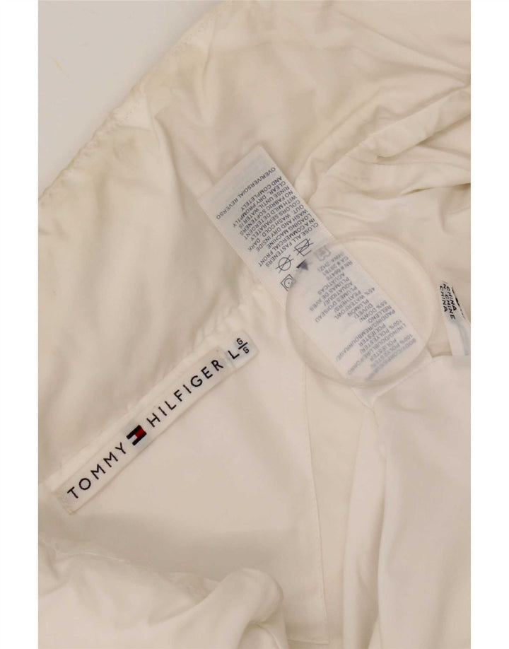 Tommy Hilfiger Gilet rembourré pour femme UK 14 Large Blanc Polyester