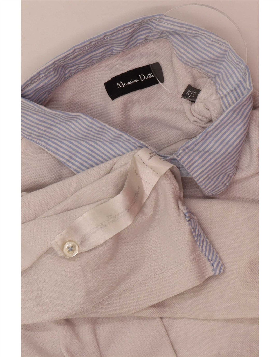 Massimo Dutti Polo Homme 2XL Blanc Coton